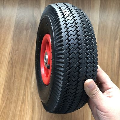 350-4 10 İnç Katı Lastik Tekerlekler Plastik Jant