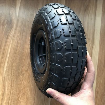 350 4 Gri Plastik Jant Pnömatik Araba Tekerlekleri 10 İnç El Arabası Tekerleği Değiştirme