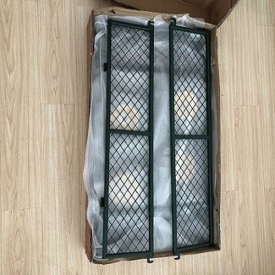 Ağır Hizmet Tipi 50L Bahçe Hasır Sepet Yard Çelik Hasır Vagon Açık 4 Tekerlekli