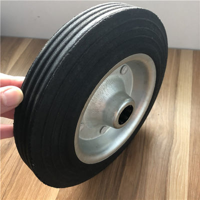 Arabalar için 8x2 Katı Lastik Tekerlekler Dolly İçin Çelik Göbek Katı Kauçuk Lastikler