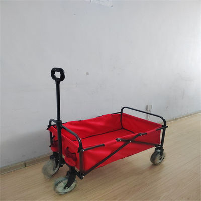 Kolay Katlanır Plaj Vagonu 600D Bakkal Küçük Tekerlek Boyutu İçin PVC Katlanır Vagon