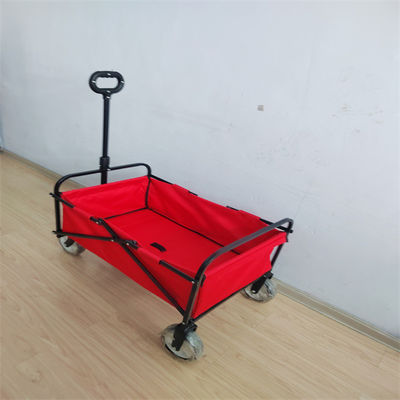 Kolay Katlanır Plaj Vagonu 600D Bakkal Küçük Tekerlek Boyutu İçin PVC Katlanır Vagon