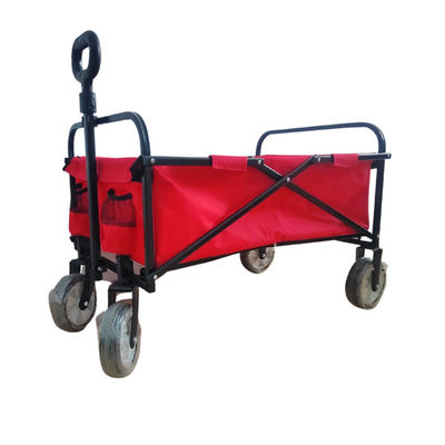Kolay Katlanır Plaj Vagonu 600D Bakkal Küçük Tekerlek Boyutu İçin PVC Katlanır Vagon
