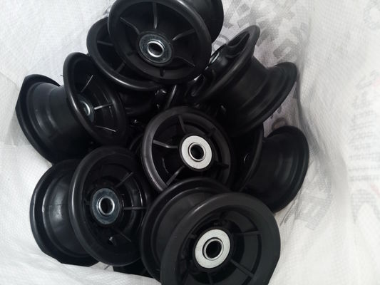 350 4 Gri Plastik Jant Pnömatik Araba Tekerlekleri 10 İnç El Arabası Tekerleği Değiştirme