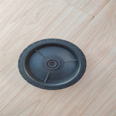 Arabası Arabası 6 Inç Katı Lastik Tekerlekler Taşınabilir Kamp Çim Biçme Makinesi Plastik Tekerlek