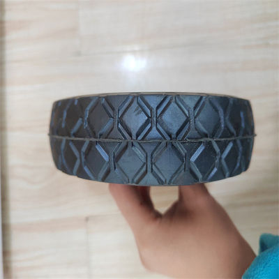 El Kamyonları İçin Küçük Ağır Hizmet Katı Lastik Tekerlekler 6 İnç Metal Jant Katı Tekerlekler
