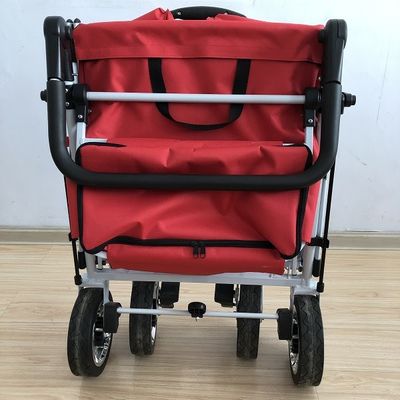 Canopy 600D Oxford Kumaşlı Yardımcı Vagon Katlanır Araba 8 İnç Katlanabilir Plaj Arabası
