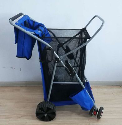 600D Oxford Kumaş Katlanır Balıkçılık Sepeti Büyük Tekerlekli Katlanabilir Balıkçılık Arabası