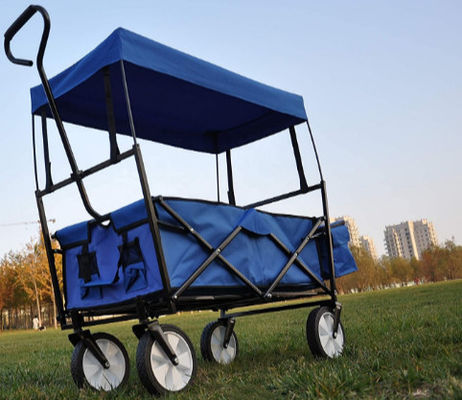 Yardımcı Katlanabilir Vagon Arabası Açık Bahçe Tüm Arazi Katlanır Sepeti 120cm