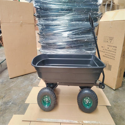75L Bahçe Boşaltma Arabası Siyah Bahçe Arabası Damperli Bahçe Arabası Damperli