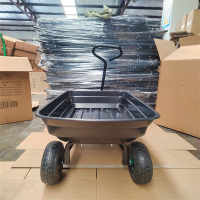 75L Bahçe Boşaltma Arabası Siyah Bahçe Arabası Damperli Bahçe Arabası Damperli