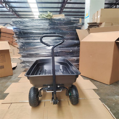 75L Bahçe Boşaltma Arabası Siyah Bahçe Arabası Damperli Bahçe Arabası Damperli