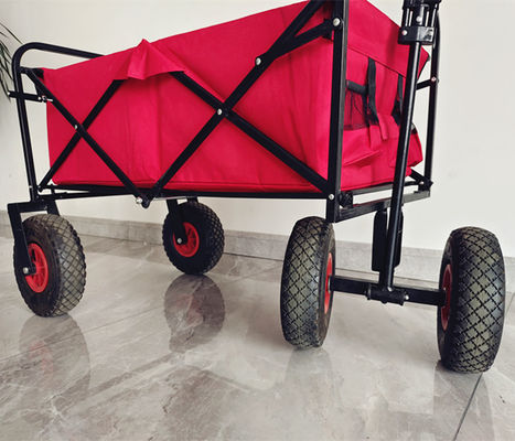 Özelleştirilebilir Logo Katlanır Vagon Arabası Ağır Hizmet 80kg Yük Kapasitesi