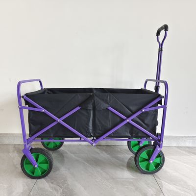 Katlanır Vagon Arabası Geri Çekilebilir Kolu Pratik Kamp Sepeti Özel Tekerlek