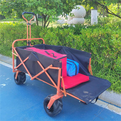 PU Tekerlek Piknik Çok Amaçlı Açık Kamp Bahçe Sepeti Arabası Katlanabilir