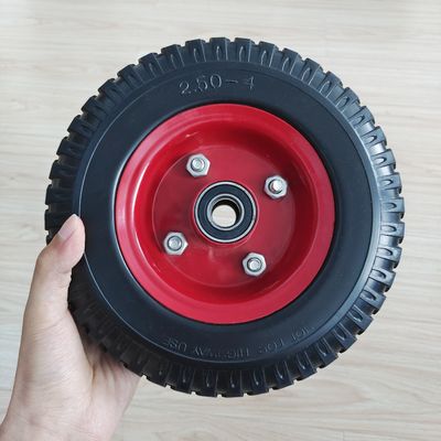 250-4 Metal Jant El Arabası 8 İnç El Arabası Pnömatik Lastik Lastik Tekerlek