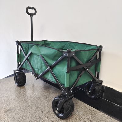 Çift Katlı Oxford Kumaş Katlanabilir Plaj Vagonu Metal Çerçeve Kamp Vagonu