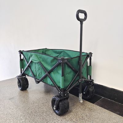 Çift Katlı Oxford Kumaş Katlanabilir Plaj Vagonu Metal Çerçeve Kamp Vagonu