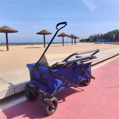 PU Tekerlekler Yük 70kg Açık Katlanabilir Tekerlekli Vagon Kamp Katlanır Platform Vagonu