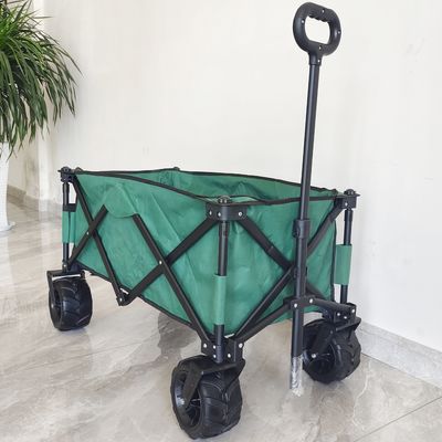 140LB Açık Kamp Sepeti Kolay Taşıma Geniş Pu Tekerlekler Katlanabilir Katlanır Vagon