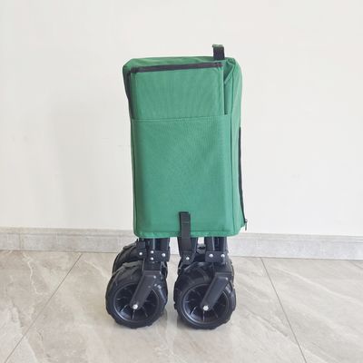 140LB Açık Kamp Sepeti Kolay Taşıma Geniş Pu Tekerlekler Katlanabilir Katlanır Vagon