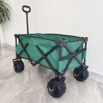 140LB Açık Kamp Sepeti Kolay Taşıma Geniş Pu Tekerlekler Katlanabilir Katlanır Vagon