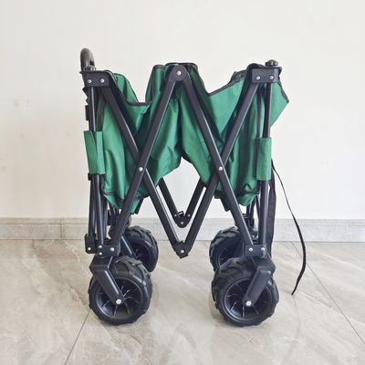140LB Açık Kamp Sepeti Kolay Taşıma Geniş Pu Tekerlekler Katlanabilir Katlanır Vagon