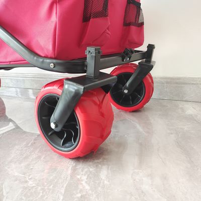 70KG Kapasite Açık Hava Kamp Arabaları Büyük Tekerlekler Katlanabilir Plaj Kaydırıcı Araba