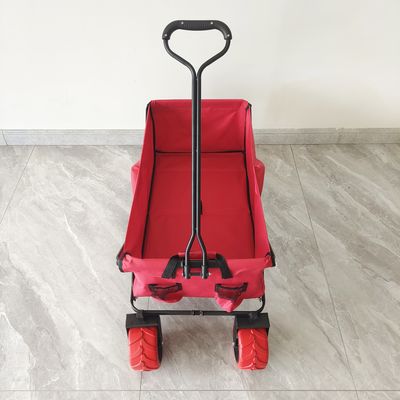 70KG Kapasite Açık Hava Kamp Arabaları Büyük Tekerlekler Katlanabilir Plaj Kaydırıcı Araba