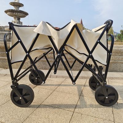 Beyaz Genişletilmiş Dört Tekerlekli Kamp Bahçe Katlanabilir Araba Tutma Katlanabilir Masa PVC Tekerlek