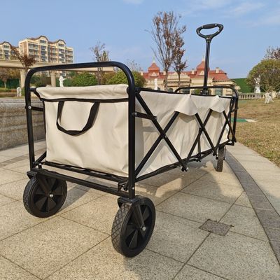 Beyaz Genişletilmiş Dört Tekerlekli Kamp Bahçe Katlanabilir Araba Tutma Katlanabilir Masa PVC Tekerlek