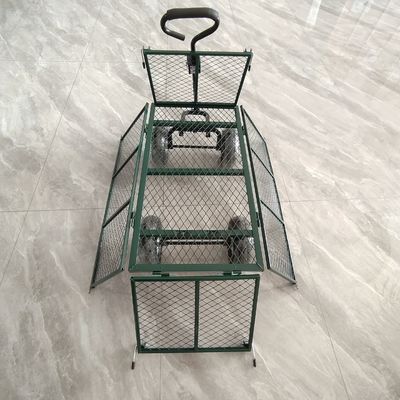 Katlanabilir Ayrılabilir Bahçe Ağı Arabası, Metal Spokes, Dört Kauçuk Şişme Tekerlek