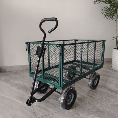 Katlanabilir Ayrılabilir Bahçe Ağı Arabası, Metal Spokes, Dört Kauçuk Şişme Tekerlek