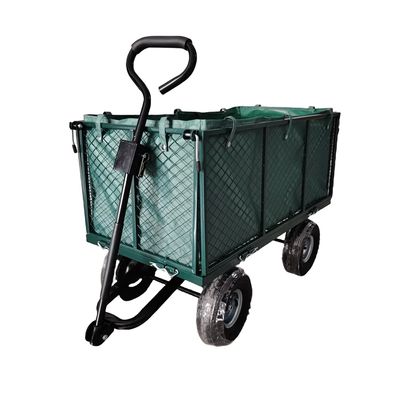 Ağır Güçlü Dört Tekerlekli Metal Mesh Bahçe Araba - Dışarıdaki Görevler İçin Mükemmel