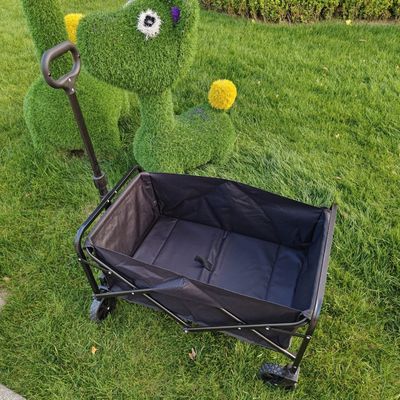 Çelik malzeme katlanabilir araba arabası çift katlı 600D Oxford PVC kumaş