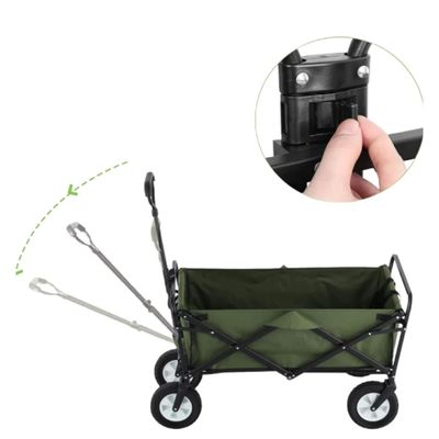 Çelik malzeme katlanabilir araba arabası çift katlı 600D Oxford PVC kumaş